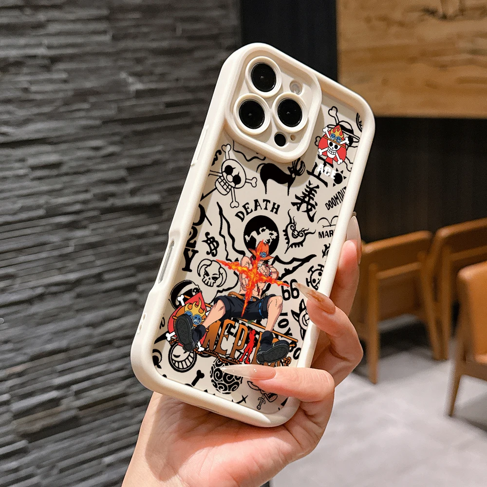 One Pieces Aces Zoros Phone Case for Apple iPhone 17 Air 16 16e 15 14 Plus 13 12 11 Pro Max X Xs XR 8 Soft TPU Cover