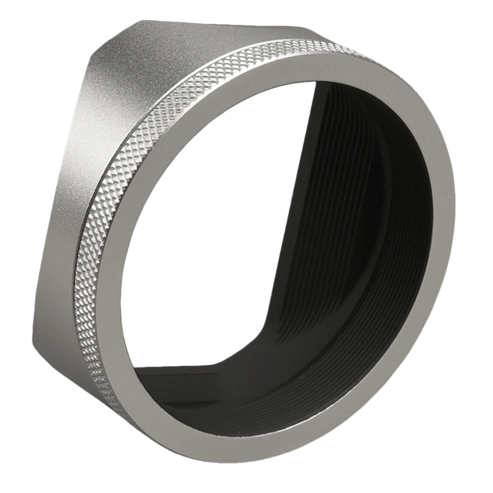 Con anello adattatore da 49mm a baionetta con paraluce quadrato in metallo paraluce quadrato in metallo per fotocamera Fujifilm Fuji X100V X100F X100S