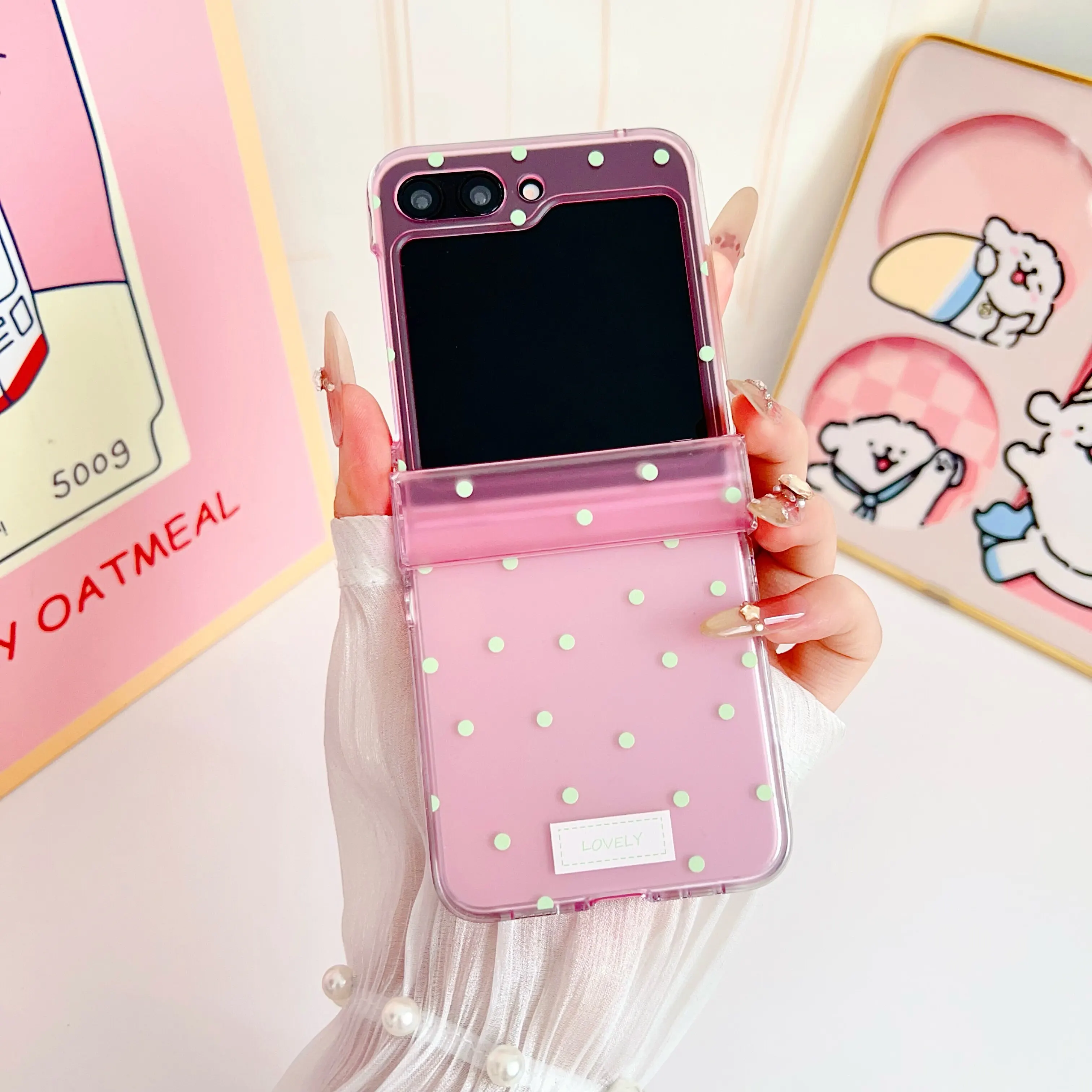 Pink blue polka dot birthday g - Phone Accessories From China 评论和价格