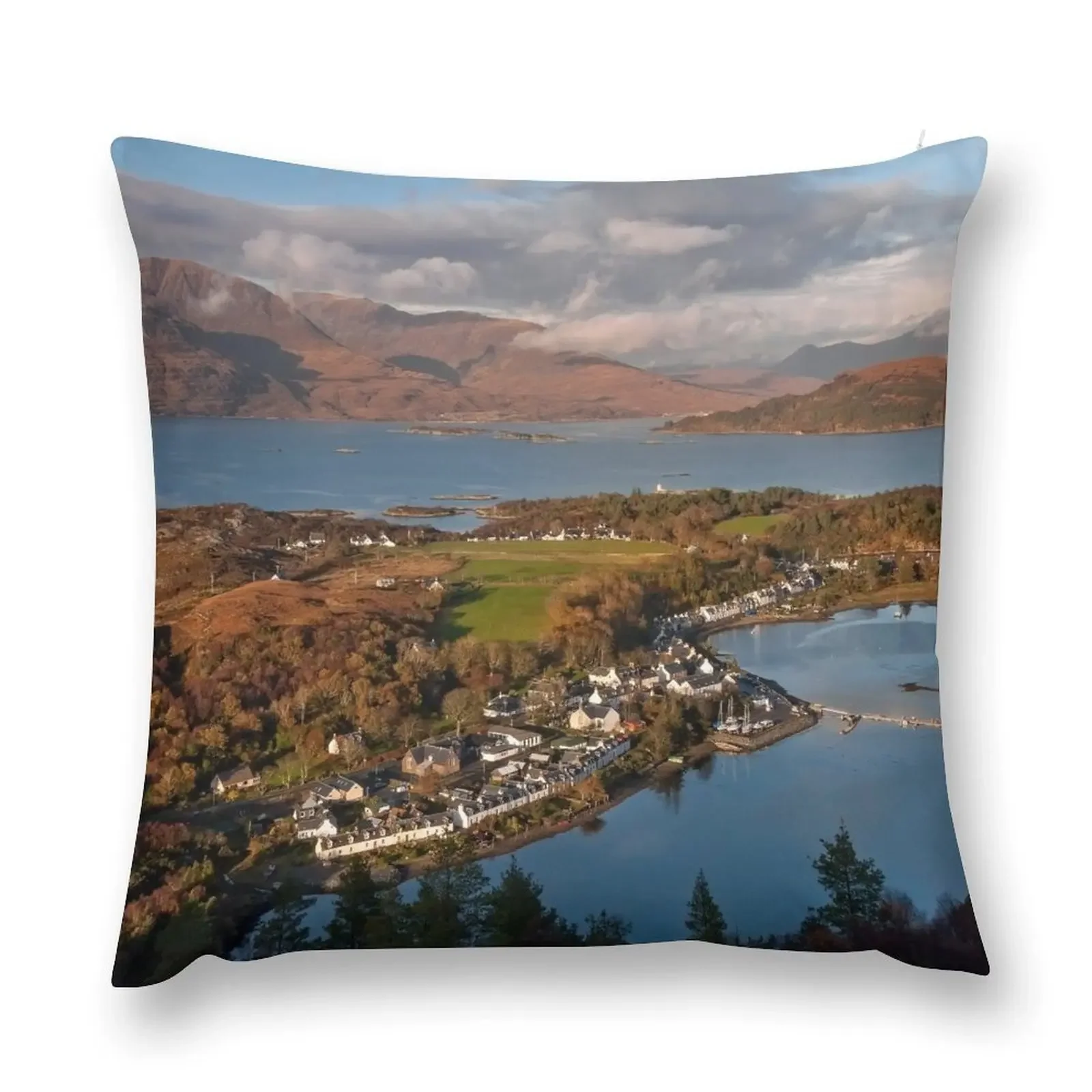 Plockton, Applecross Hills and Loch Carron Scotland Throw Pillow Pillowcase Cushion Christmas Throw Pillows Covers pillow