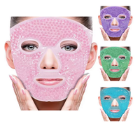 Cooling Face Mask, Cold Face Eye Mask, Gel Beads Hot Heat Cold Compress Pack, Face SPA For Woman Sleeping, Pressure, Headaches