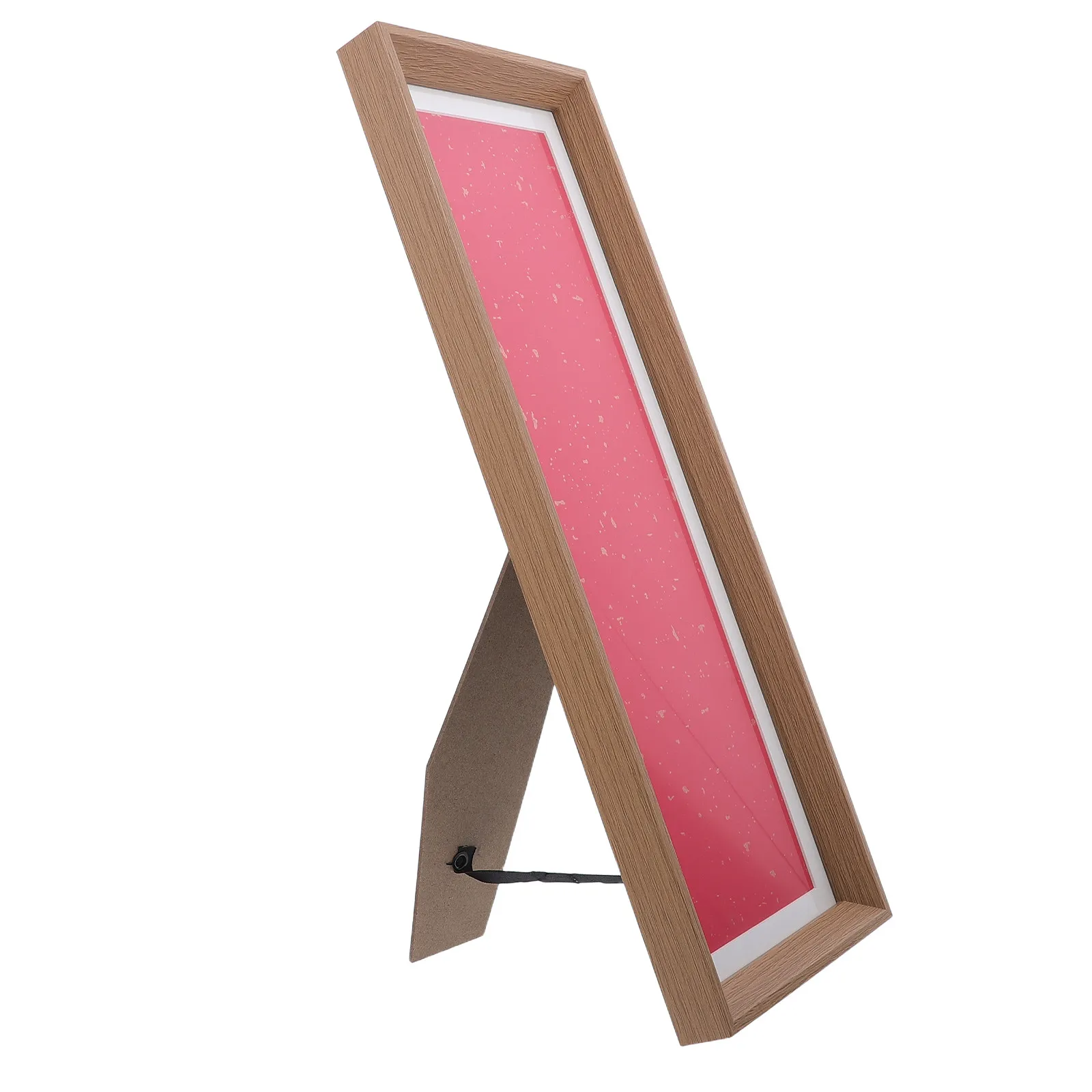 1Set Calligraphy Display Organizer Wooden Photo Frame with Blank Xuan Paper Tabletop Stand for Chinese Brush Writing Art Office