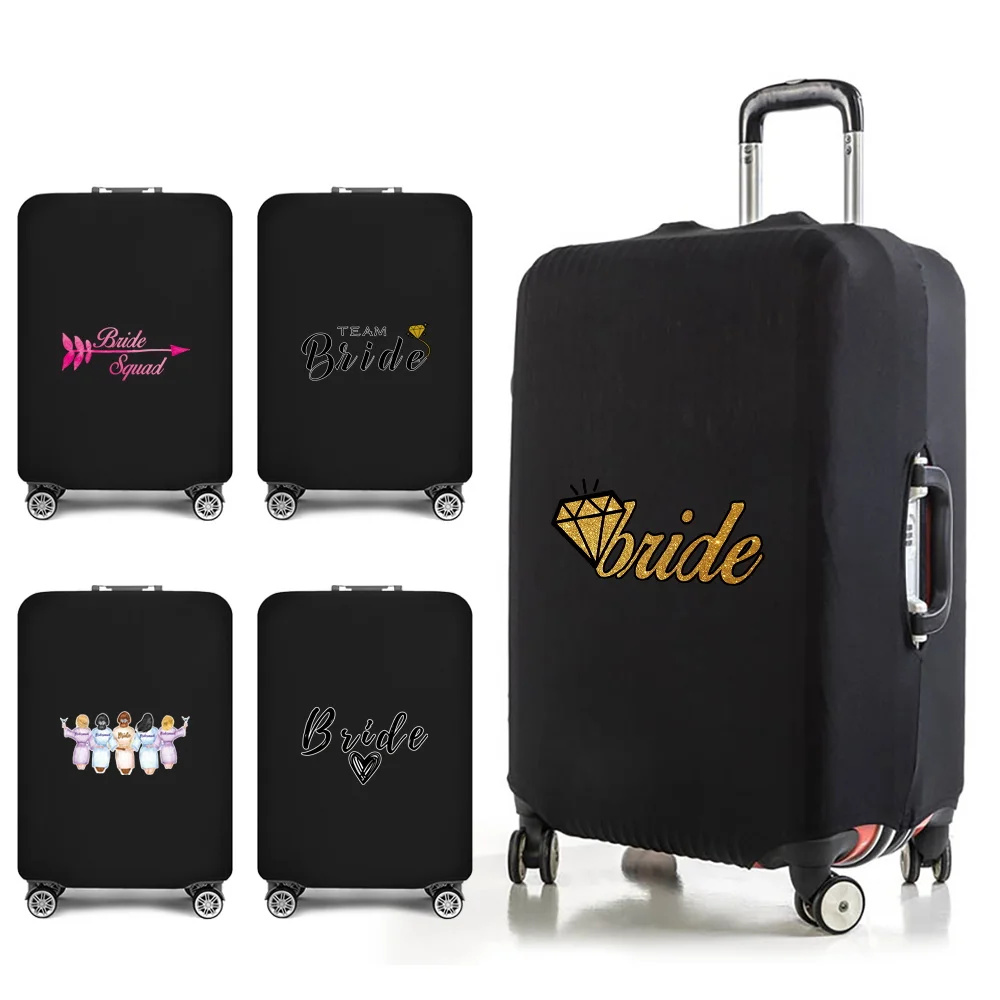 Travel Essentials Suitcase Case for 18-32 Inch Bride Print Trolley Protective Covers Holiday Traveling Accessories Luggage Cover