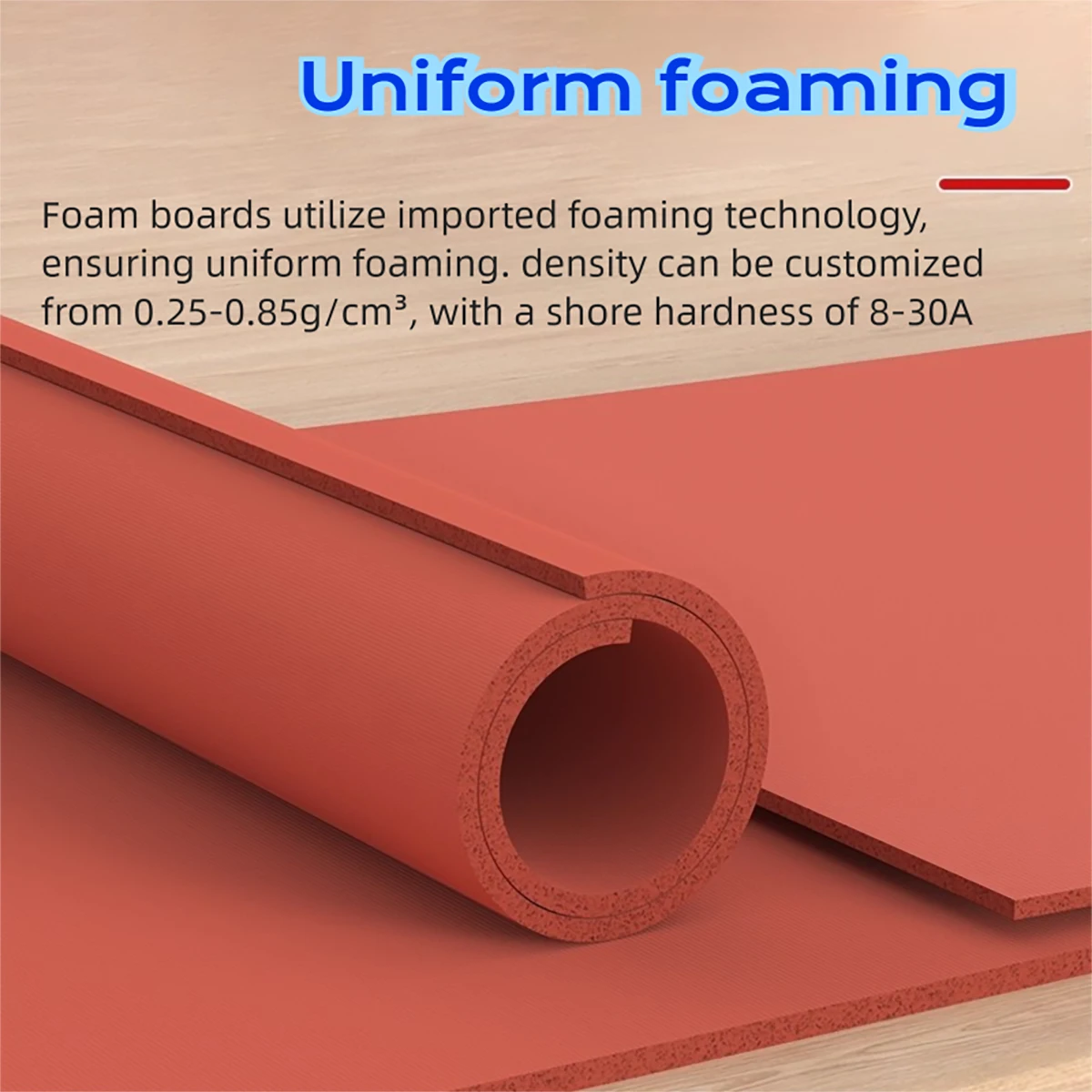 Thickness=1-20mm Red Silicone Foam Mat Laminating Machine Soft Sponge Foam Pressing Board high temperature resistant Pads