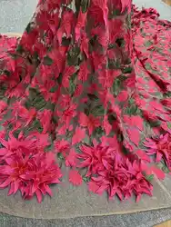 New, Beautiful 3D Fabric,With Multi-color Thread Embroidery ,High quality African Nigeria Fabric/Evenign Dress ,Weddings,Party