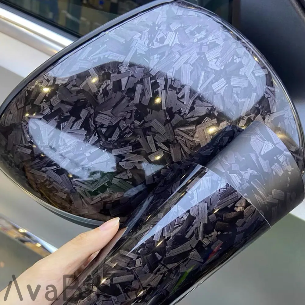 30CM X50/100CM High Glossy Black Gold Red Forged Carbon Fiber Exterior Car Stickers For The Car Film Wrapping Vinyl Wrap Film