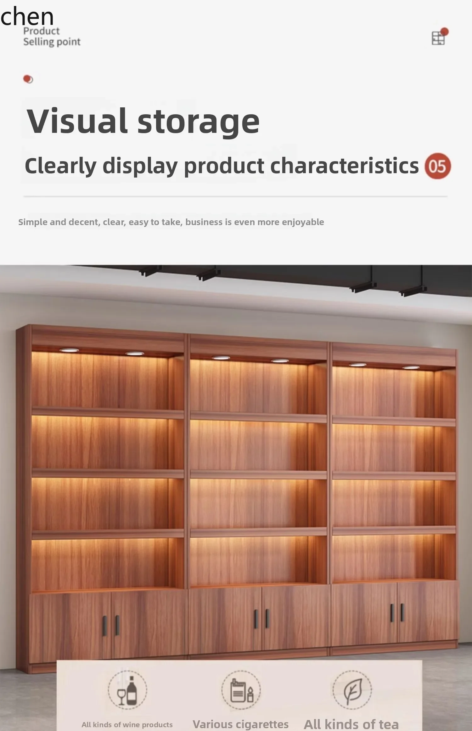 Shelf Display Cabinet Display Cabinet Supermarket Convenience Store Tobacco and Wine Cabinet Vertical Floor Display Rack