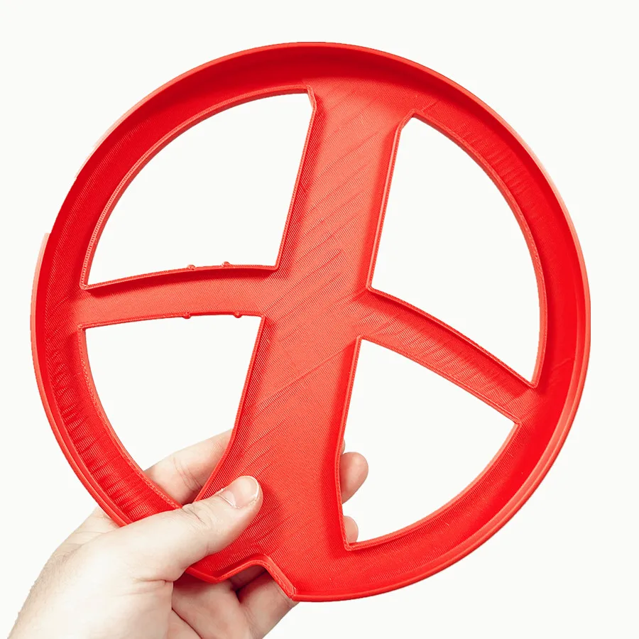 Metal Detectors Bumper Great 9” Round DD Search Coil Cover Skid Plat for XP Deus TPU Red