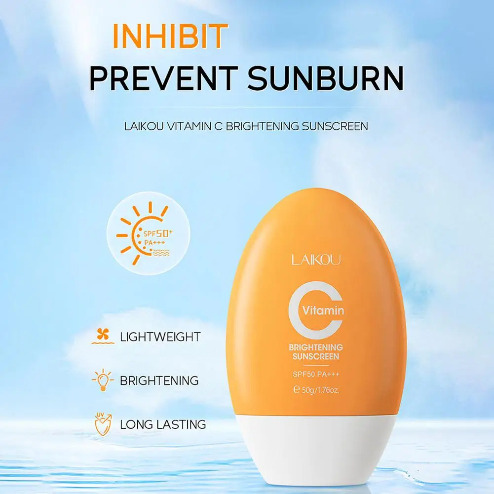 LAIKOU Protector solar facial con vitamina C Ultra SPF50 Protector solar corporal Anthelios Fluido invisible antibrillo | Anti-Imperfección