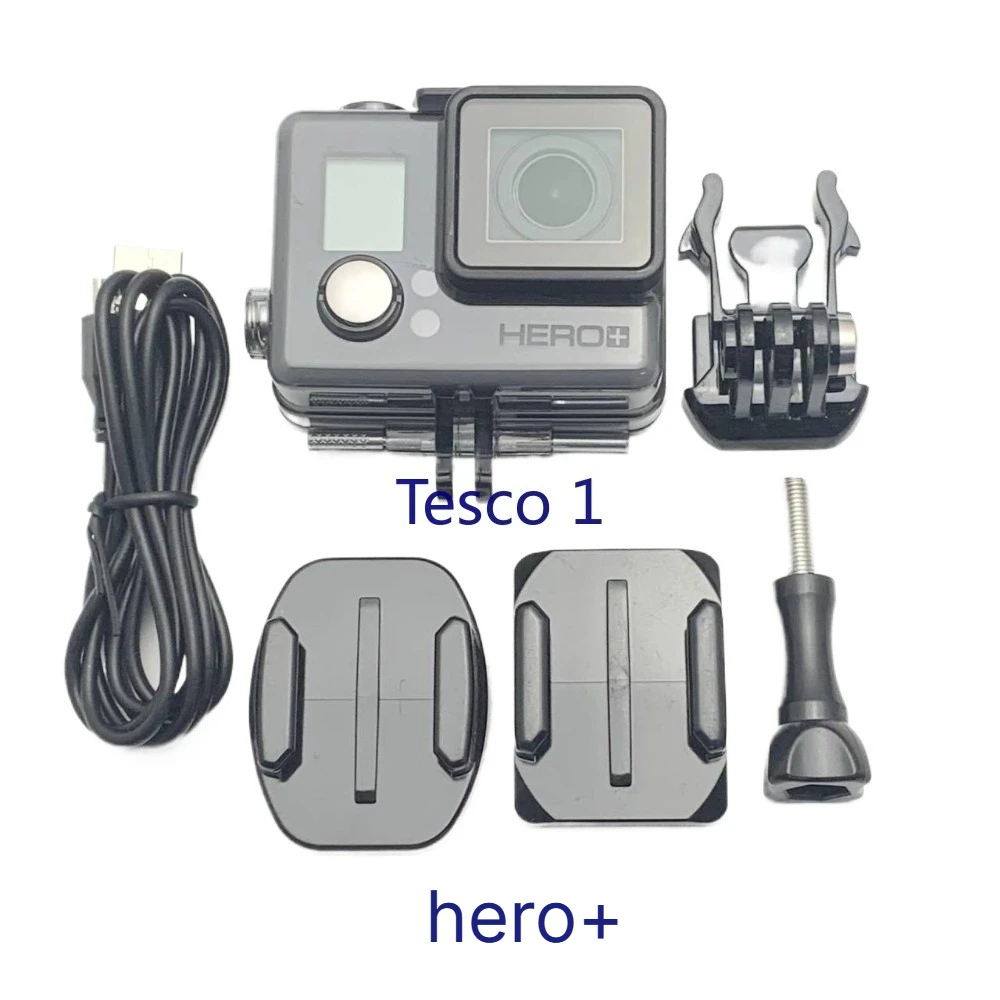 A Set for GoPro hero、hero+、hero+with LCD、 Hero3+Silver/Black Edition Action Sport Camera Accessory+Battery+Charging Data Cable