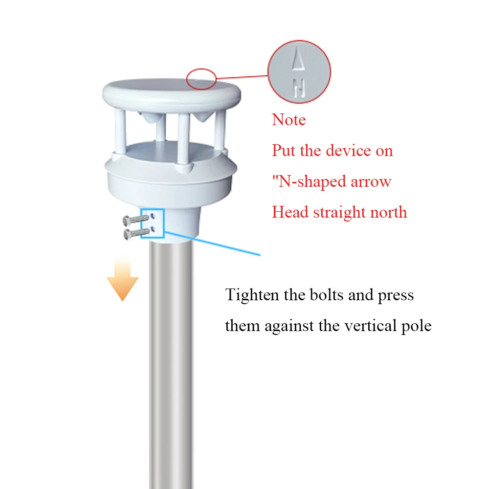 Ultrasonic Multi-Parameter Wind Speed and Direction Sensor Outdoor Compact Weather Station Wind Speed Monitor