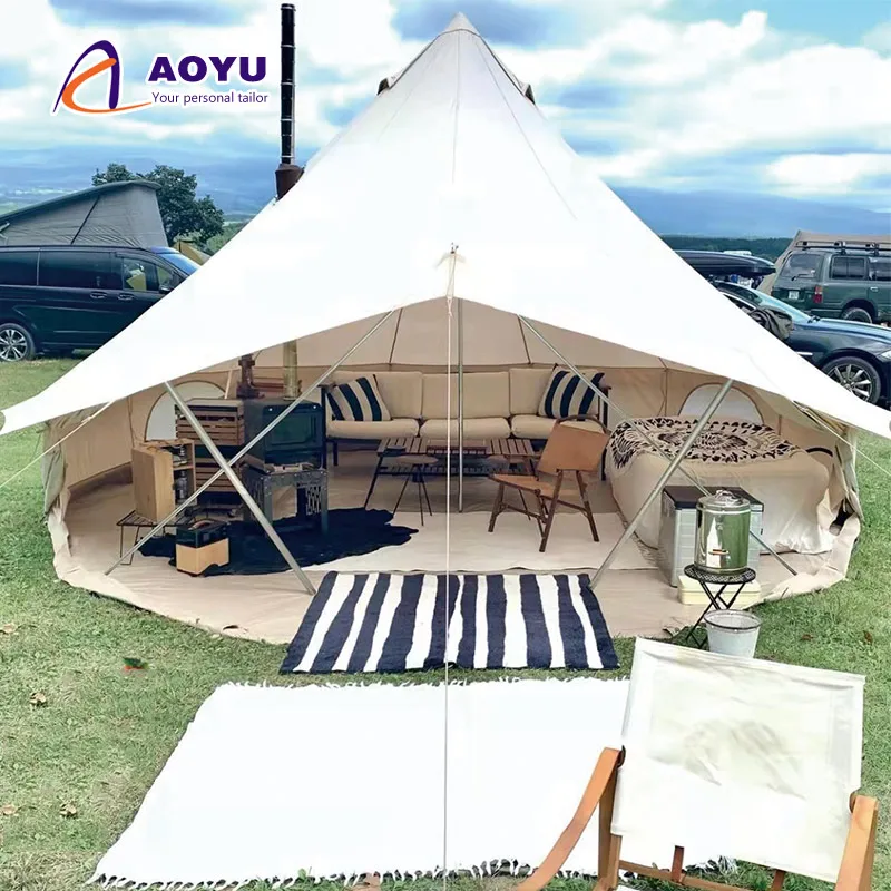 

Outdoor Camping Metal Yurts For Sale 7m Bell Tent Carpet 5m A Frame Teepee Tent For Adults