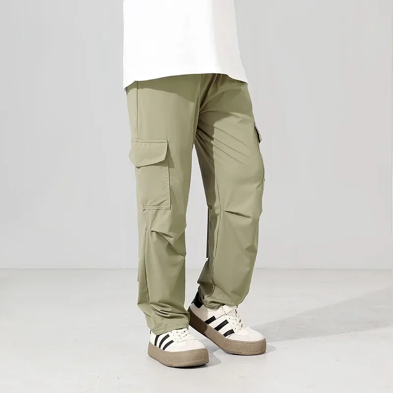 

Уличные брюки с защитой от комаров для детей, быстросохнущие легкие походные брюки, летние корейские модные брюки-карго для мальчиков и девочек