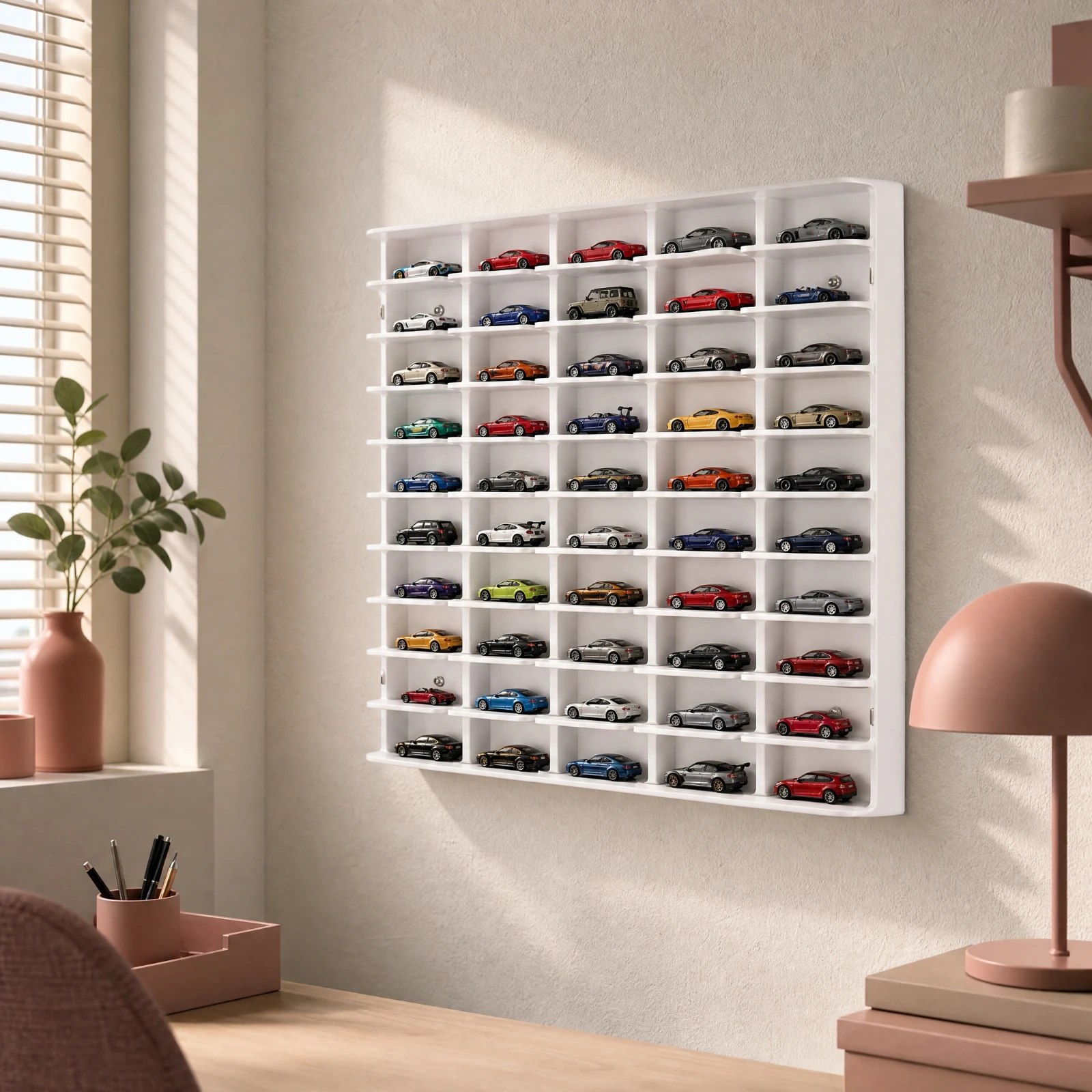 Storage Cabinet Minimalist Model Car Display Case for Collectors - view 3