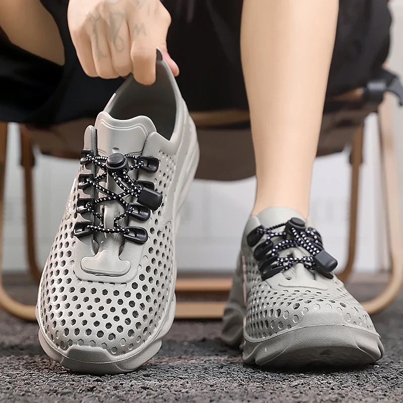 Men Sandals Men's Summer Slippers Comfortable Eva Soft Sole Slides Dual-use Indoor Soft-soled Garden Shoes Wear Beach Shoes