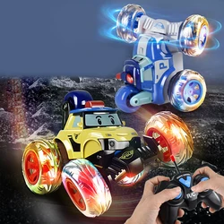 Remote Control Stunt Car With LED Lights 360 Degree Rotation Flipping Rechargeable Rc Car Model Toys For Kids Birthday Gifts