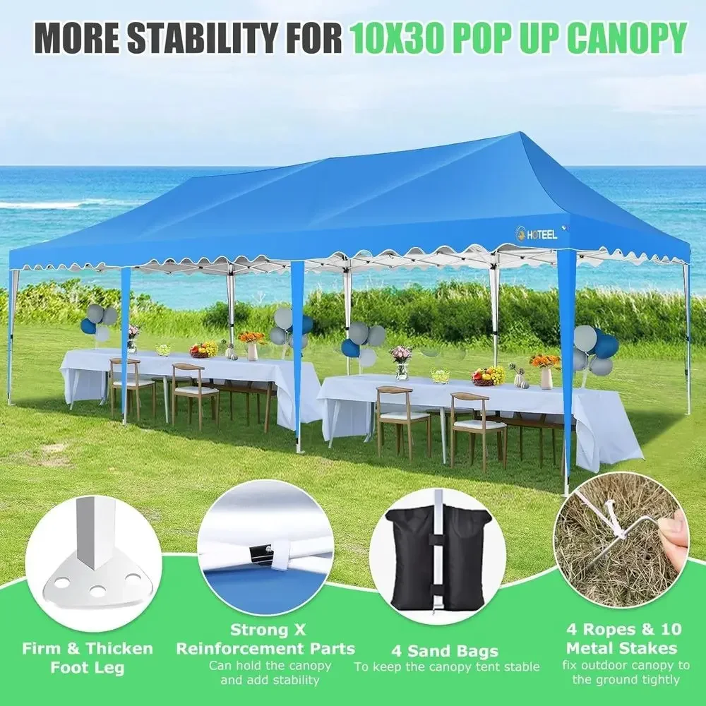 10x30 up Tent with 8 sidewalls Easy Up Commercial Outdoor Wedding Party Tents or Parties All Season Wind & Waterproo Gazebo Roll