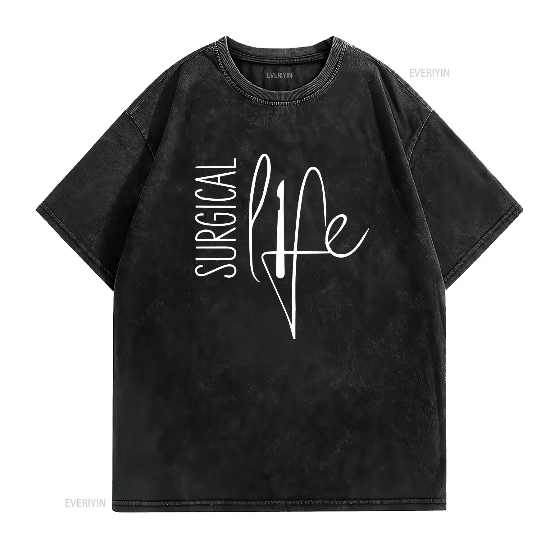Surgical Life T Shirt TechnologisT Med Tech vintage Washed Casual Breathable Top For Everyday Wear Versatile designer clothes