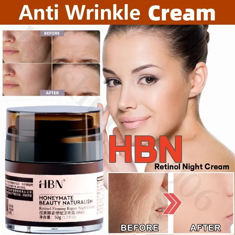 

HBN Retinol Night Cream Double A Alcohol Face Cream Morning C Night A Anti-wrinkle Repair Moisturizing Face Creams for Women