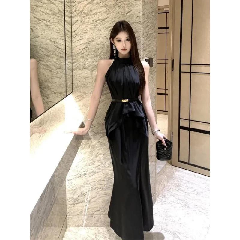 Women's New Patchwork Fashion Solid Color Versatile Casual Slim High Waist Fishtail Skirt