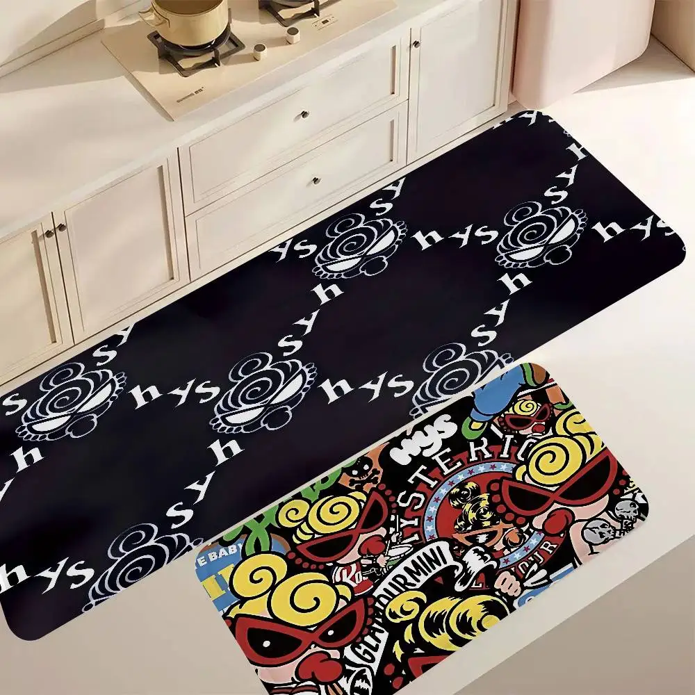 Japan Fashion Hysteric Mini Bathroom Mat Anti-slip Absorb Water Long Strip Cushion Bedroon Mat Welcome Doormat