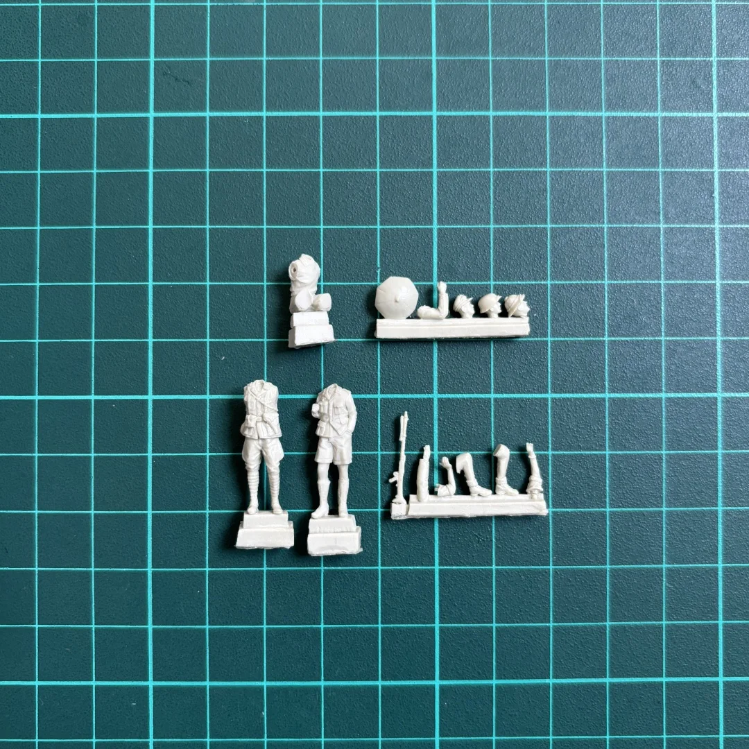 Kit de modelo sin pintar de resina 1/72, tema militar, Ejército africano (3 personas) sin montar y sin pintar GK, 1494R