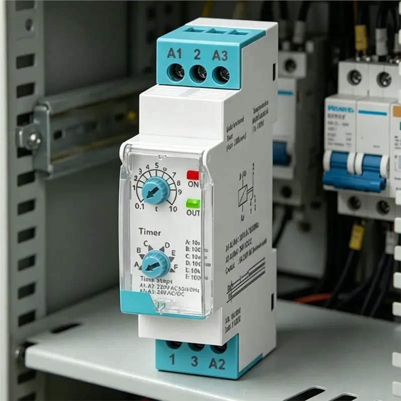 ABGR-ERV-08-V2 5A Electronic Time Delay Relay DIN Rail 0.1 Second To 100 Hours Multifunction Timer