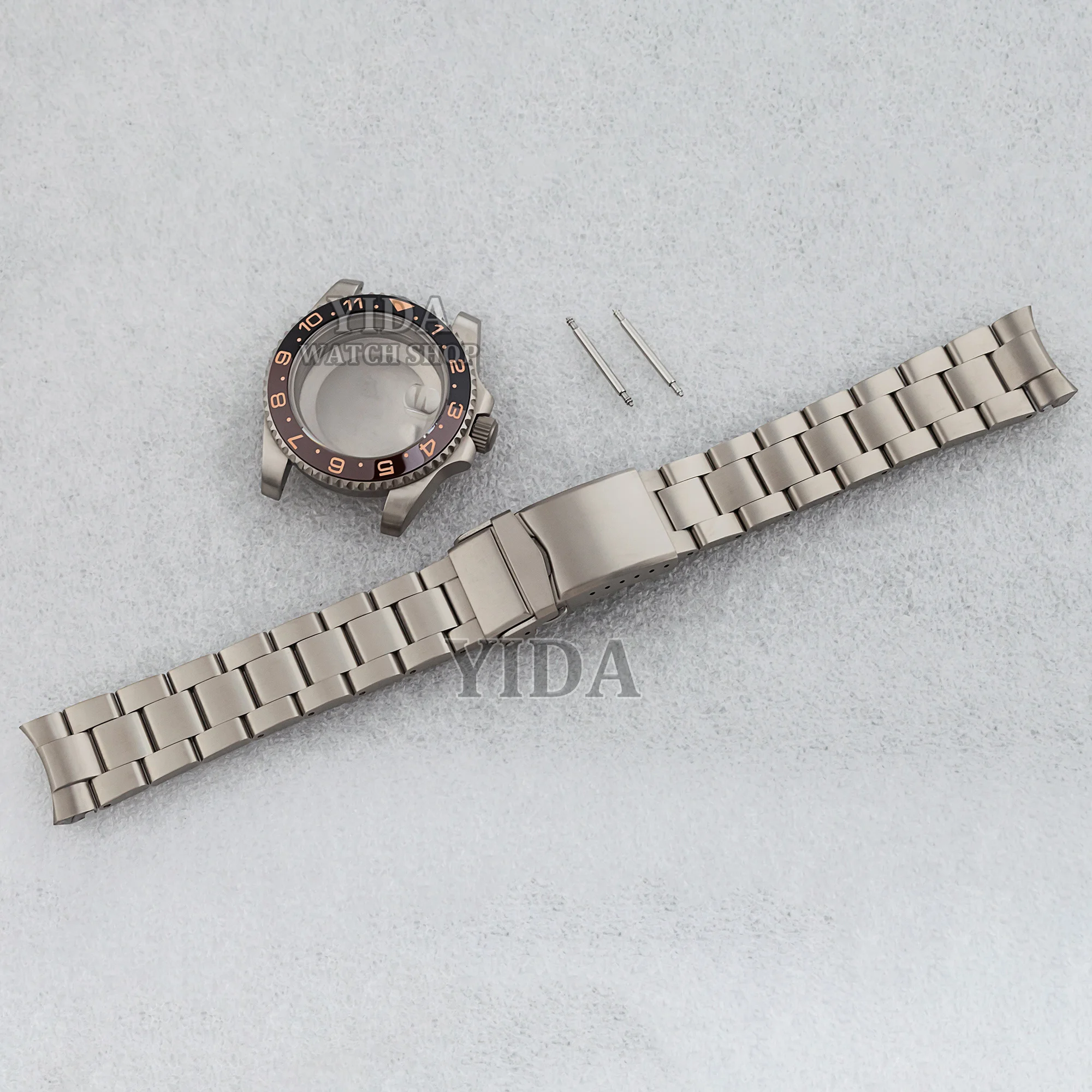 40mm NH35 Titanium Watch Case Strap Titanium Band Bracelet 10ATM Waterproof For NH35 NH36 SUB GMT NH35 Watch Parts Repair Tools