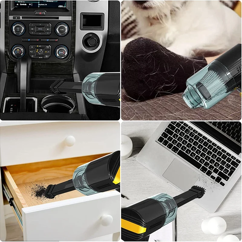 รถขนเครื่องดูดฝุ่นแบบมือจับแบบไร้สายชาร์จไฟได้เครื่องดูดฝุ่นแบบมือจับแบบพกพา8000PA