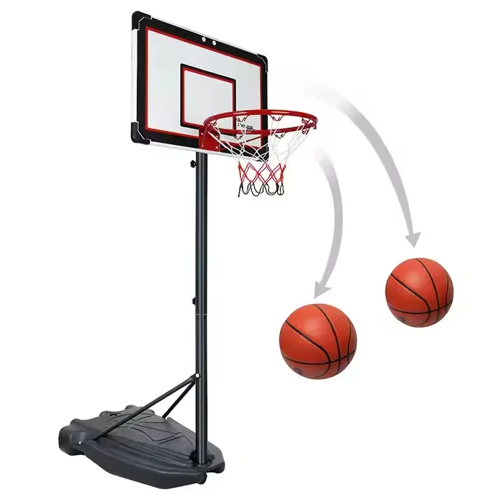 

Height Adjustable Indoor Outdoor Collapsible Portable Plastic Metal Basketball Game Basketball Hoop Stand