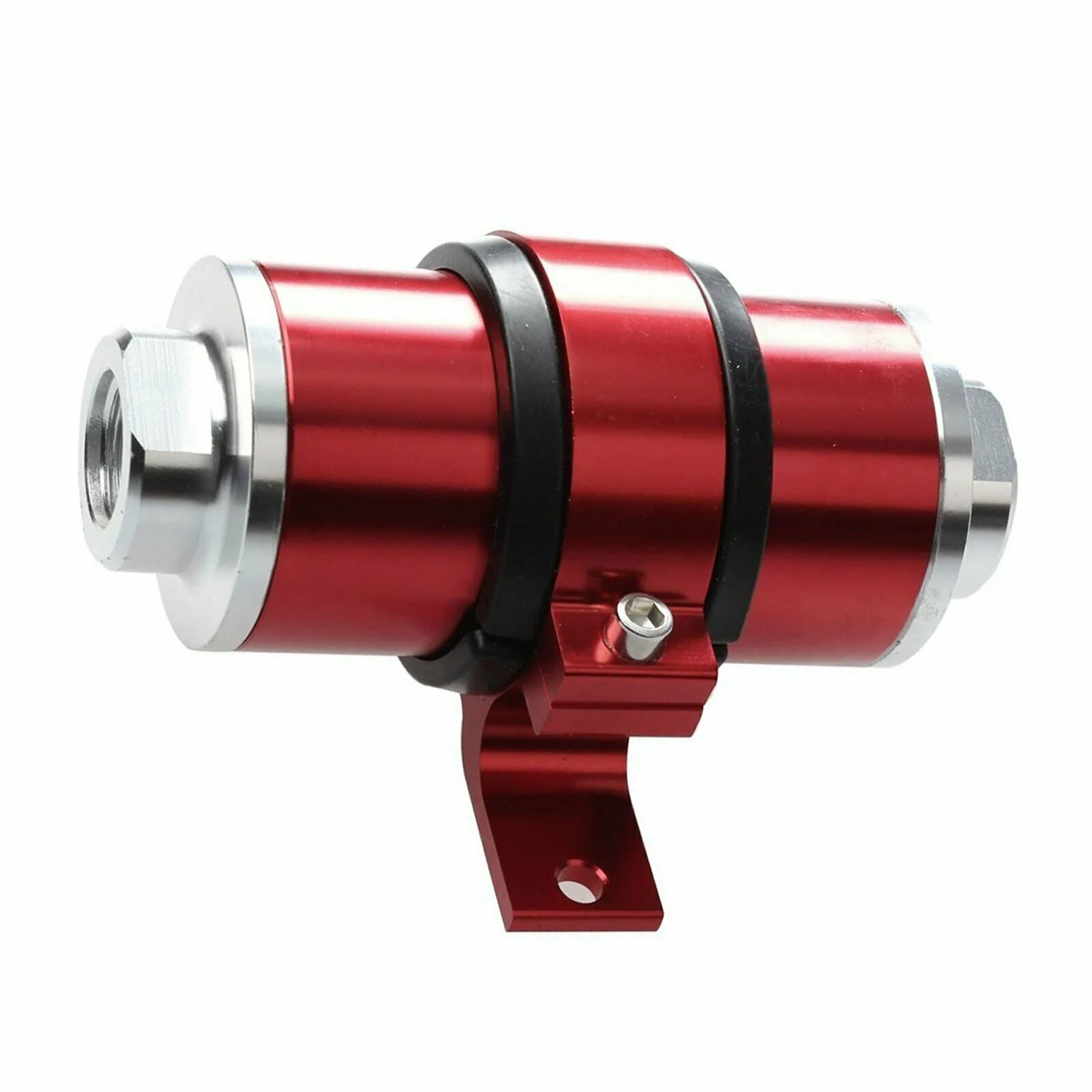 AN6/AN8/AN10 30 Micrometre Red Billet Aluminum Inline Fuel/Petrol Filter&Bracket