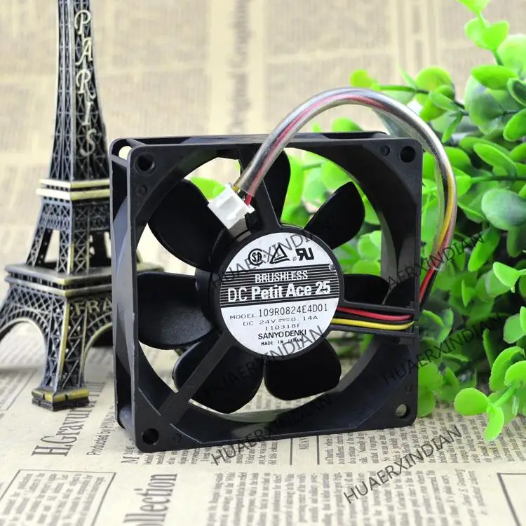 ใหม่8025 24V 0.14A 109R0824E4D01ชุดพัดลมระบายความร้อนชุด