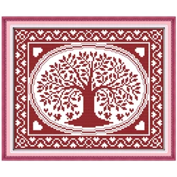 Ovale felicità tree Needlework Punto FAI DA TE 18ct 14CT 11ct tela di cotone di seta CXC Ricamo Kit Count Punto Croce