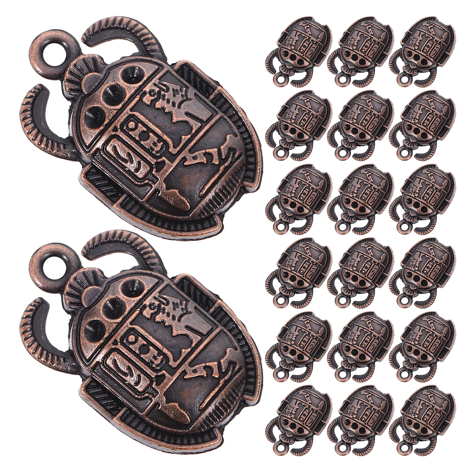 

20 Pcs Beetle Alloy Pendant Charm Simple Stylish Unique Shape for Necklace Bracelet DIY Jewelry Making Accessories Gifts