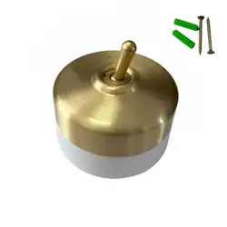 110v 220v Retro Brass Hotel Porcelain Wood Light Living Room Nordic Luxury Homestay Round White Goldden Toggle Wall Light Switch