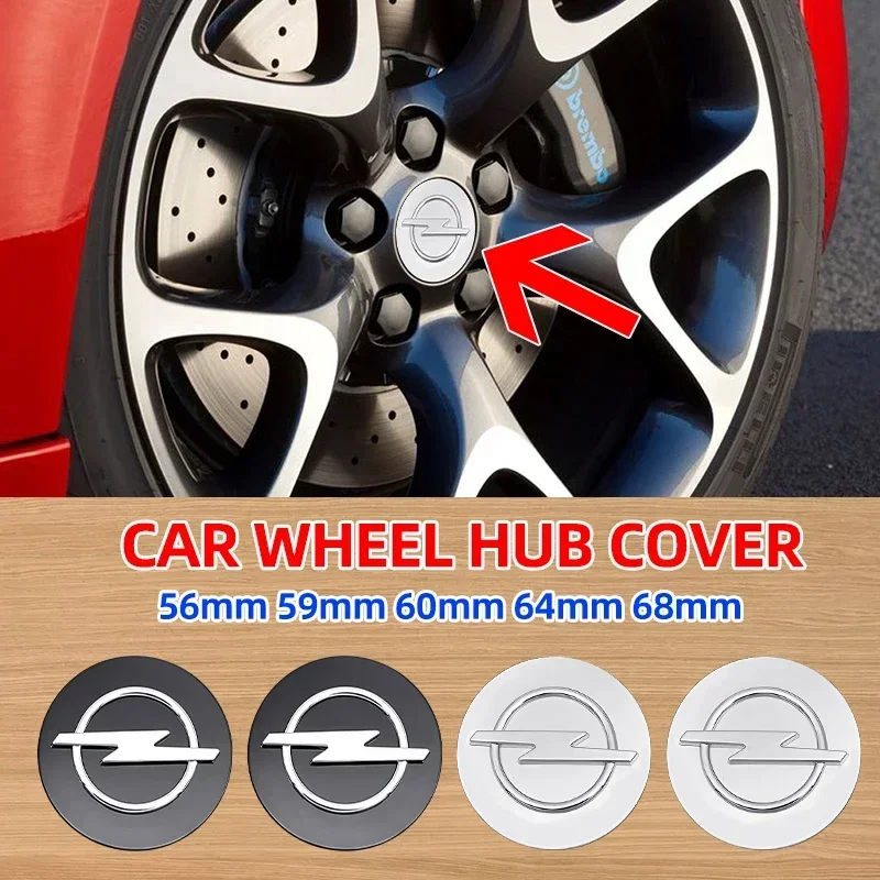 

56/59/60/64/68mm Car Wheel Center Hub Cap Rim Cover Emblem Sticker For Opel Astra j Insignia Corsa Zafira b Mokka Vivaro Meriva