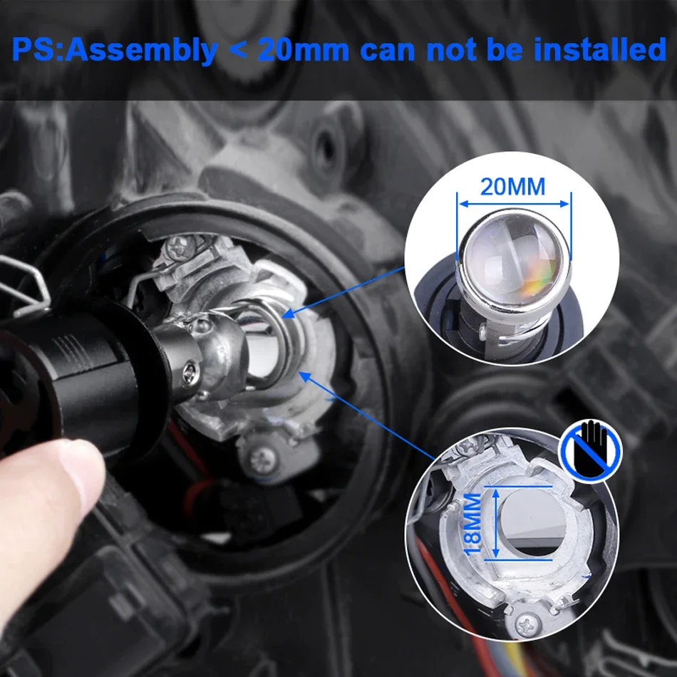 DZTR 2x H7 H11 LHD/RHD LED Headlight Mini Lens Projector 9005/9006 Auto Low Beam Canbus Bulb For Car/Motor 12v 80W 10000LM