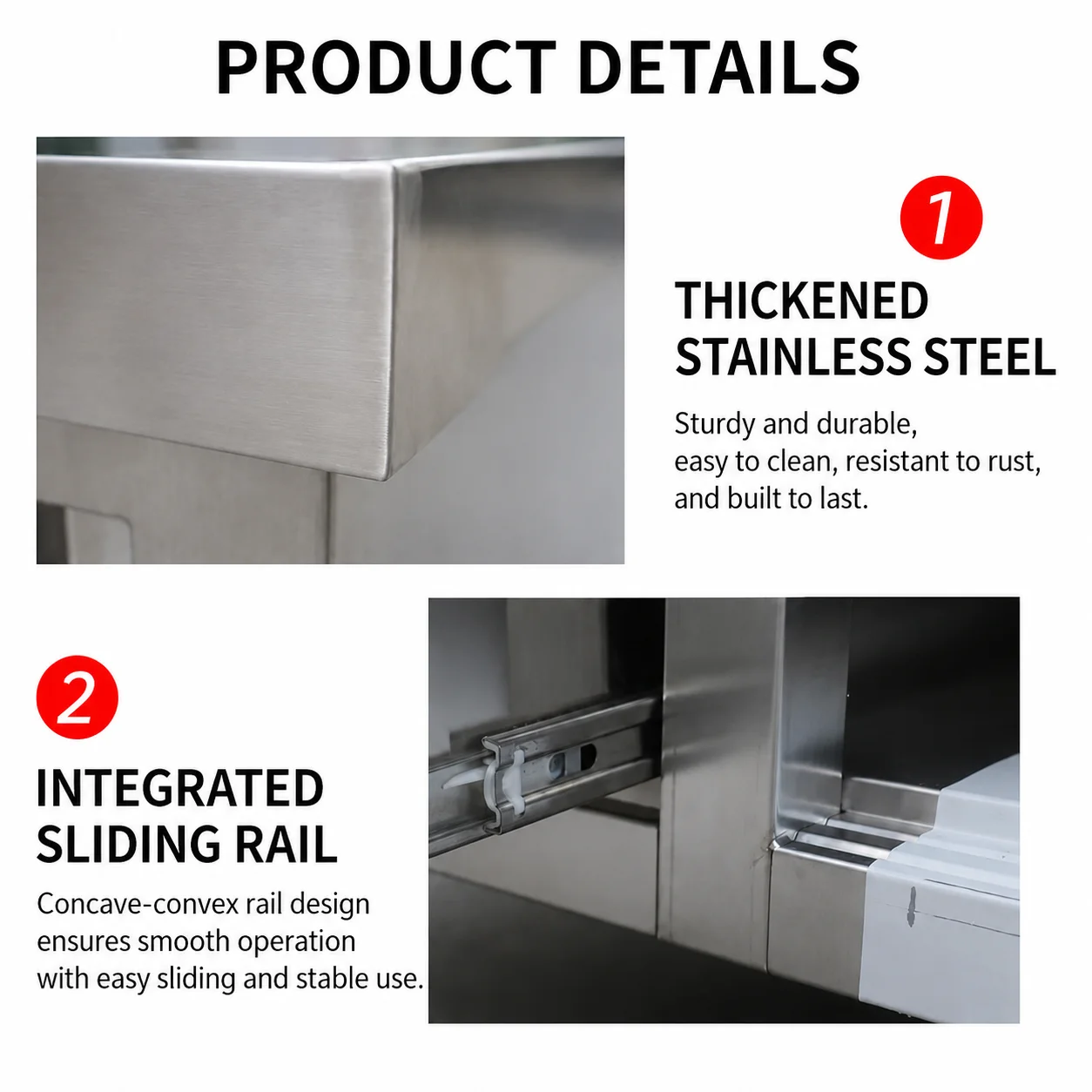 Factory Direct Supply Stainless Steel Hotel Kitchen Canteen Cabinets Thickened Board Strong Load Bearing Durable Construction