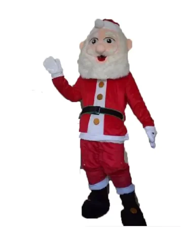 Papai Noel Mascot Costume para Adulto, Vestido extravagante dos desenhos animados, Pelúcia, Novo, Halloween, Natal, Mascote