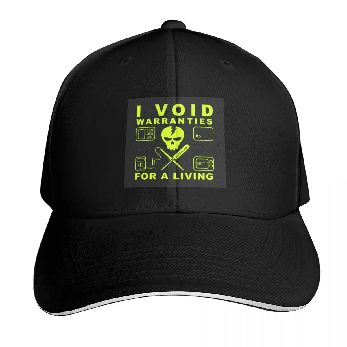I VOID WARRANTIES FOR A LIVING Baseball Cap Curved Brim Classic Fit Low Profile Unstructured Unisex for Men Women