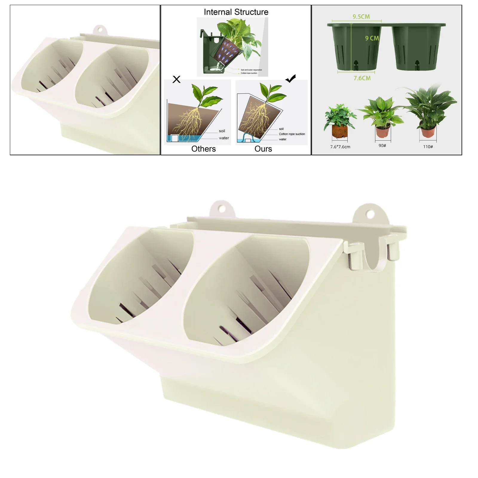 Fioriera da appendere a parete custodia per piante verticale vaso da giardino fioriera contenitore fiori verdure erbe Indoor Outdoor Garden Decor