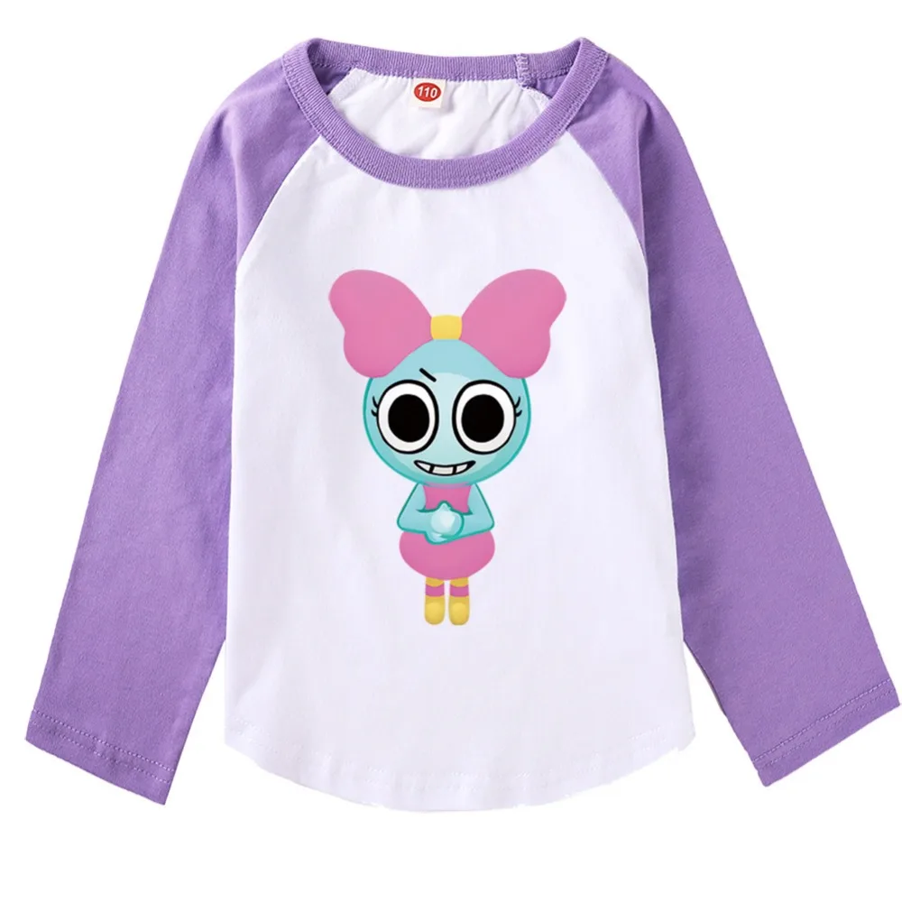 Dandy's World T Shirt Kids Cartoon Dandy World Tshirt for Baby Girls Fall Clothing Children Long Sleeve Tops Boys Causal T-shirt