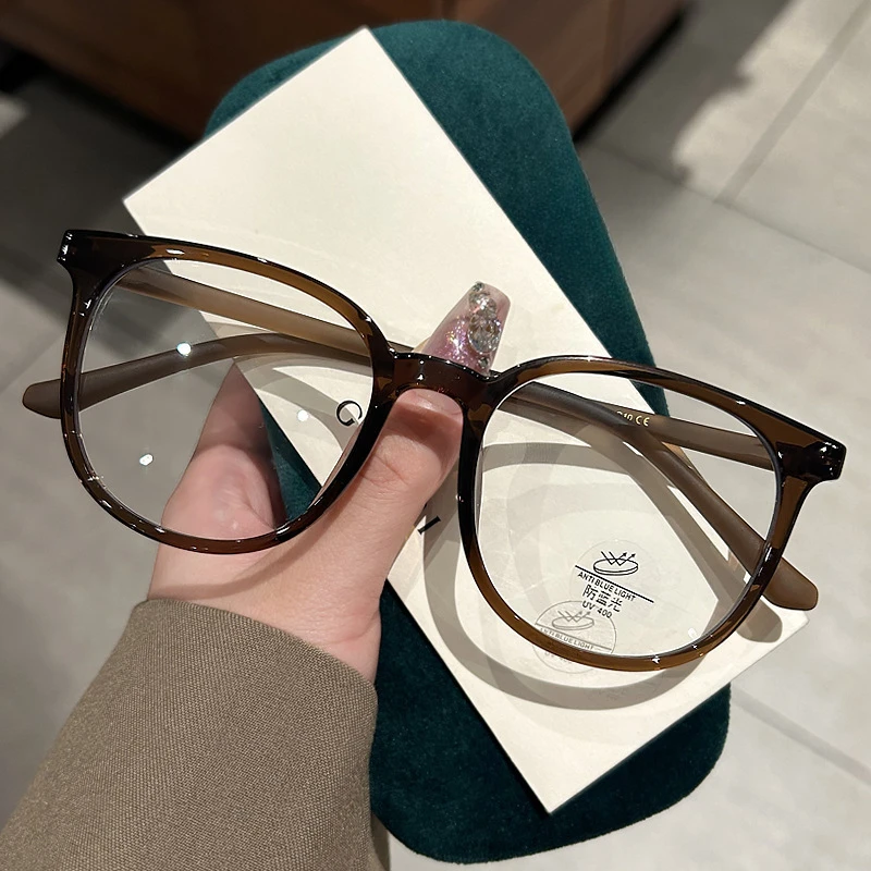 0-50-100-150-200-250-300-350-400 HD Anti Blue Light Flat Lenses Unisex Universal Resin Myopia Glasses Myopia Glasses Frame Women