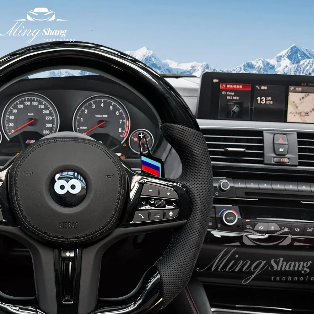 The Genuine Leather Car Steering Wheel Is Suitable for BMW F/G Chassis X1 X2 X3 X4 X5 X6 M4 M5 M6 F10 F30 G30 G38 Modifications