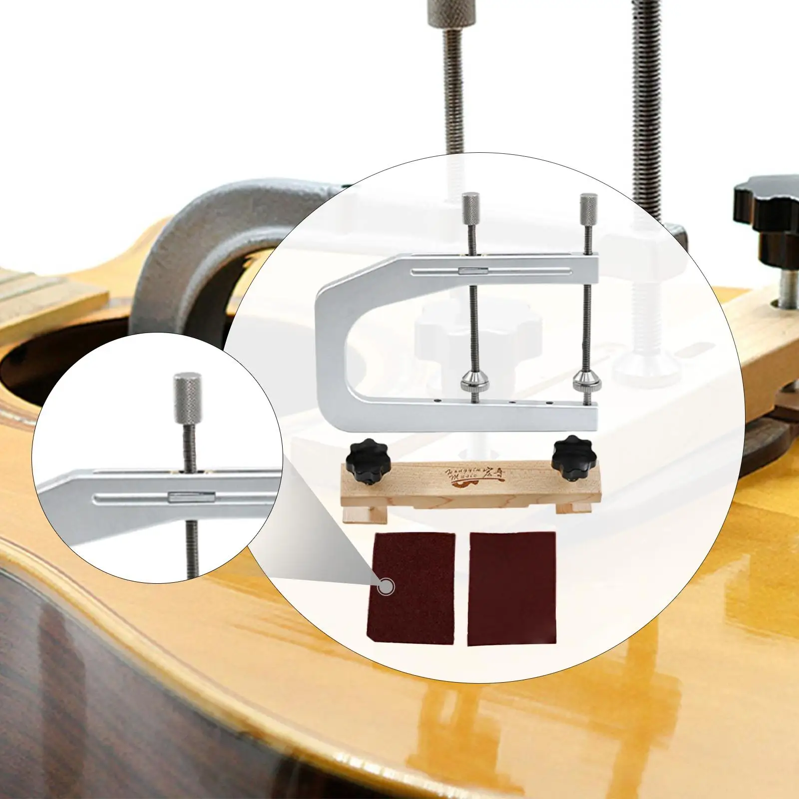 

Guitar Bridge Clamp Multifunctional Professional Easy to Install Musical Instrument Part Luthier Tool for Wood Guitar Parts