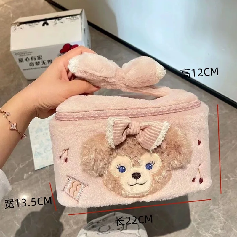 

Мини-дорожная косметичка Disney Shirlie Rose, плюшевая портативная сумка для хранения, компактная сумка для хранения с милым мультяшным дизайном