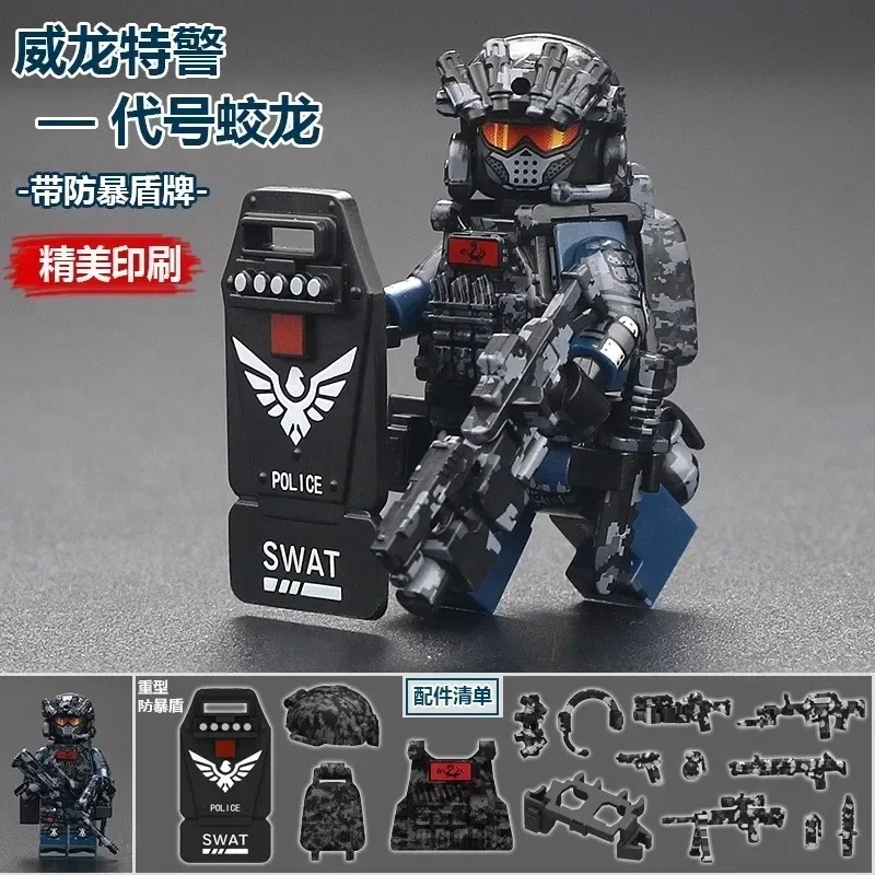 Neue Bausteine ​​Veyron Special Police Delta Special Forces Kinderspielzeug Mini-Humanoid-Puppe Weihnachtsgeburtstagsgeschenk – Detail 2