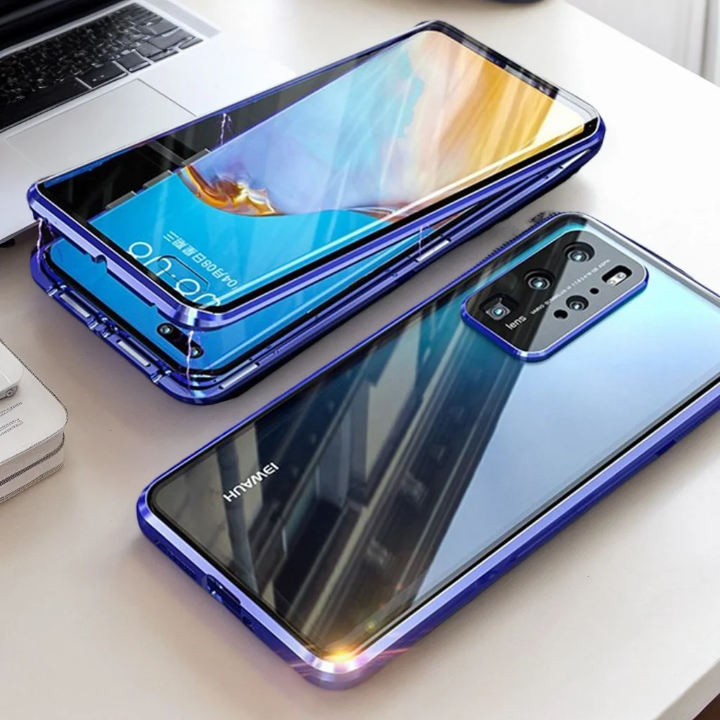 

Protect Cover For Honor X5 Plus X9 X6S X7A X7C X7D X8A X9A X9B X9C Smart Double Sided Magnetic Adsorption Metal Glass Phone Case