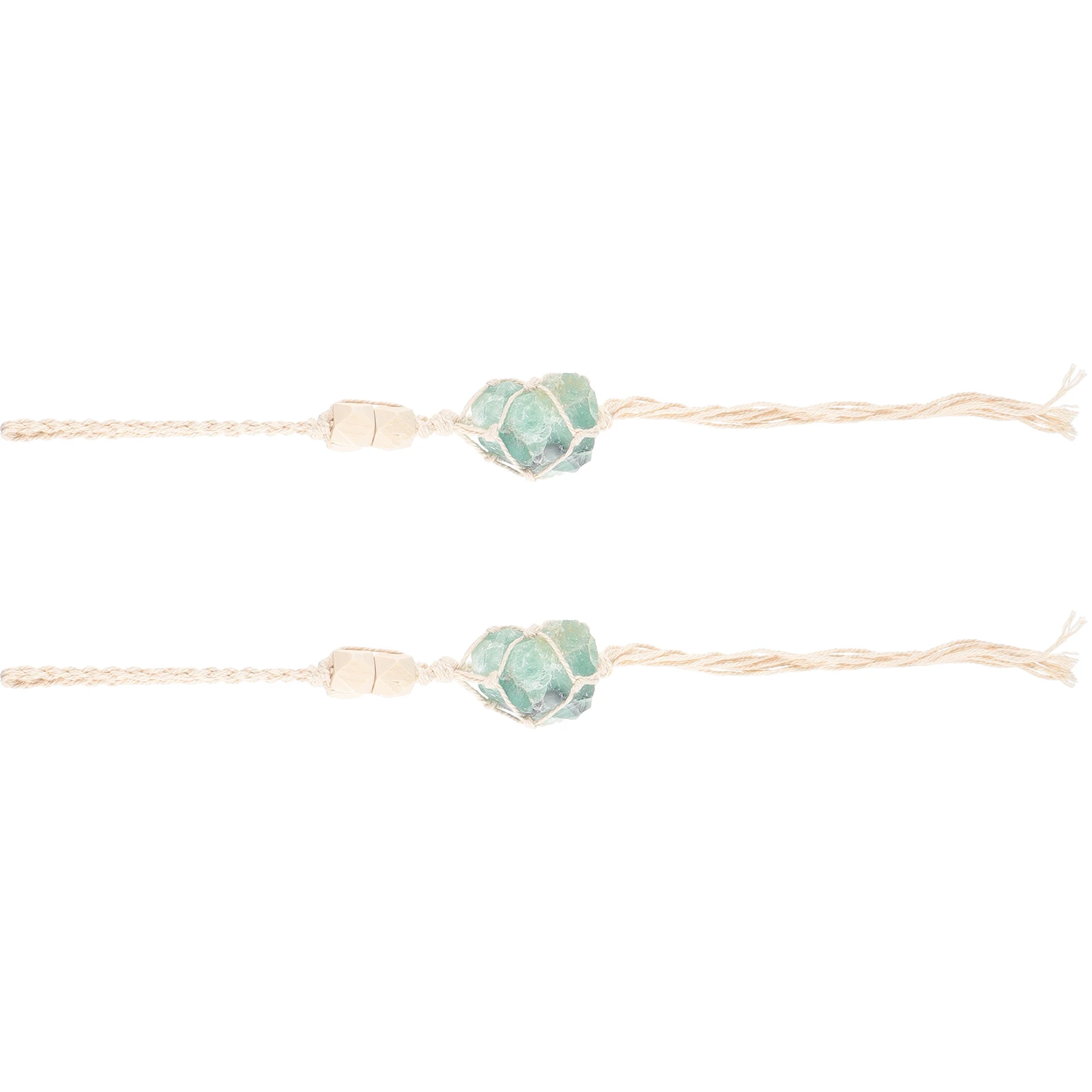 

2Pcs Bicycle Handlebar Pendant Crystal Hanging Accessories Green Fluorite Car Rear View Mirror Ornaments Home Decor Long Use