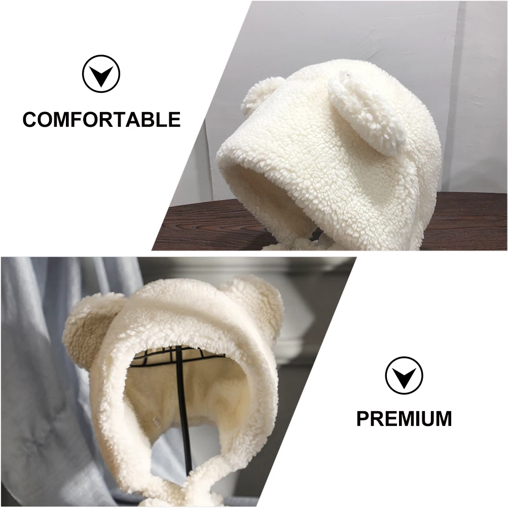 

1pc Thicken For Winter Hat Women Girls Cute Warm Hat Cartoon Ear Protection Winter Cold-Proof Comfortable Chic Gift